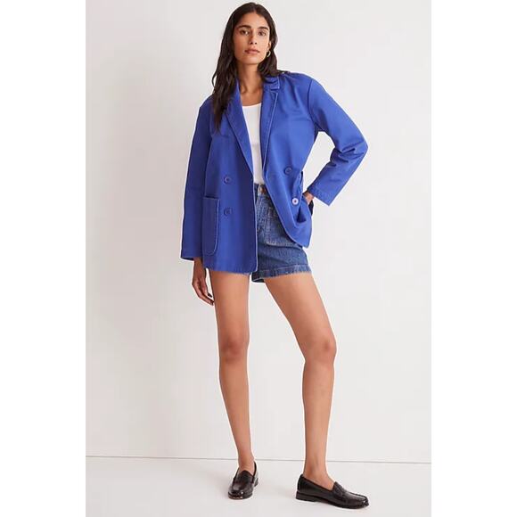 Madewell | NWT | Crossover Blazer in (Re)generative Chino in Bluestone | Sz XS - Picture 1 of 10